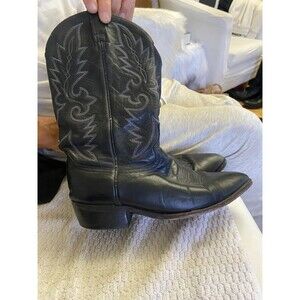 Dan Post Mens Black Leather Cowboy Western Boots SZ 8.5W/Mexico